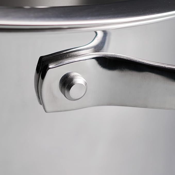 Tramontina Tempo Tri-Ply Base Stainless Steel 6-Quart Braiser Pan with Glass Lid Induction-Ready Oven-Safe Dishwasher-Safe