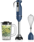 Ninja Immersion Blender and Whisk Hand Stick Blender 4 Speeds with SplatterShield and PanProtect 4-Cup Blending Vessel Dishwasher Safe 5-ft Cord Ergonomic Deep Navy CI201ND