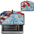 Doojoayie American Flag Toaster Oven Cover Daisy Print 4 Slice Bread Machine Dust Protector Universal Fit Dust-proof &amp Stain Resistant Covers for Kitchen Appliance Protection