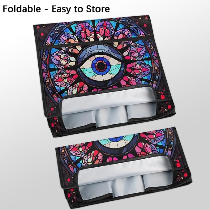 cfpolar Kitchen Aid Mixer Cover Compatible with 6-8 Quarts Evil Eye Glass Painting Stand Mixer Cover Kitchen Aid Mixers Accessories Appliance Organizer Bag Dust Covers with Zipper Pocket