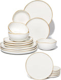 18 piece Stoneware Dinnerware Sets White