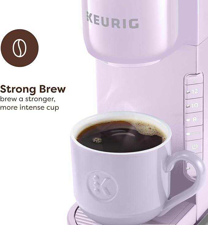 Keurig K-Express Single Serve K-Cup Pod Coffee Maker 3 Brew Sizes Strong Button Feature 42oz Removable Reservoir Lavender