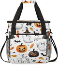 Magical Pumpkin Coffee Maker Carrying Bag Halloween Pumpkin Travel Storage Bag Compatible with K-Mini or K-Mini Plus Single Serve Coffee Brewer Carrying Case with Multiple Pockets &amp Shoulder Str