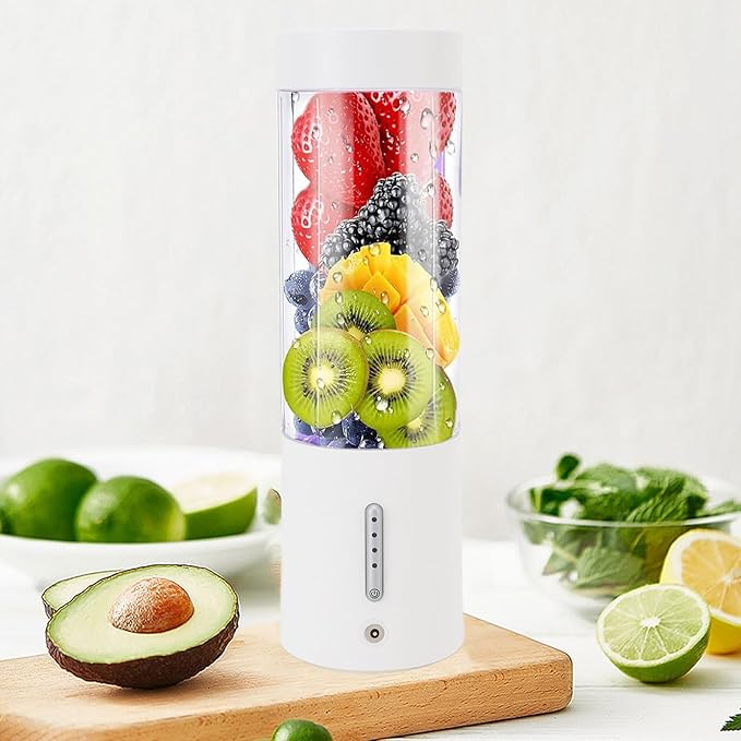 Portable Blender - Small Smoothie &amp Shake Maker 15 Oz Personal Blender with 6 Blades USB Rechargeable Mini Mixer for Travel Office Gym