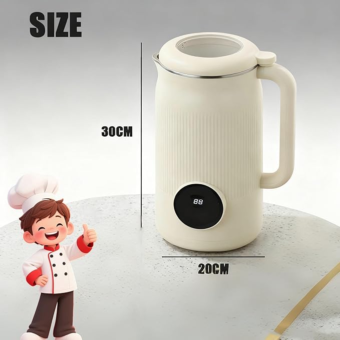 8-In-1 Multifunction Nut Milk &amp Juice Maker 2026 Upgrade Nut Milk Maker Machine Automatic Soybean Machine With Delay Start/Keep Warm/Boil Water (B)