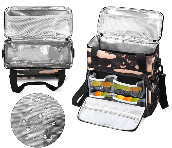 Magical Bat Coffee Maker Carrying Bag Glowing Bat Travel Storage Bag Compatible with K-Mini or K-Mini Plus Single Serve Coffee Brewer Carrying Case with Multiple Pockets &amp Shoulder Strap