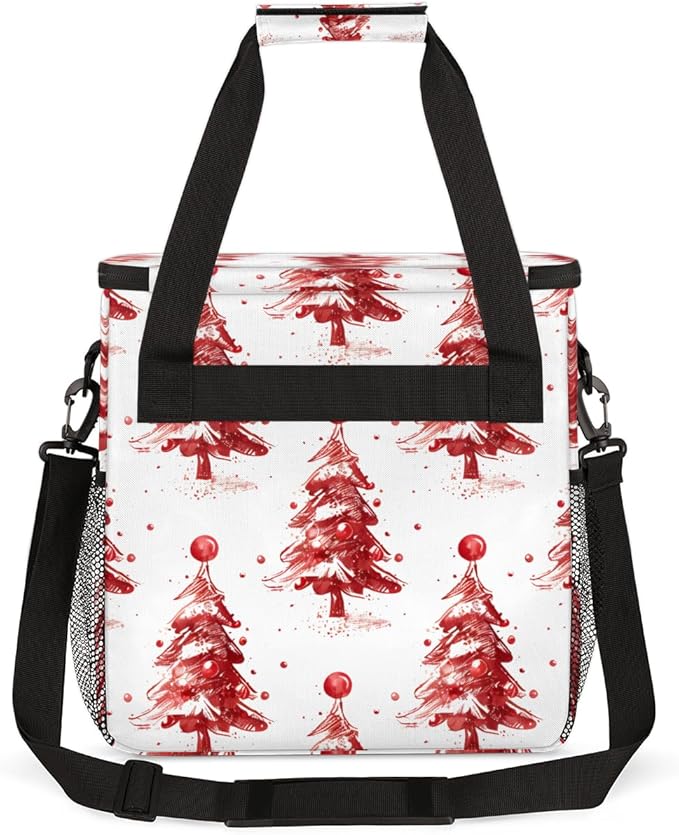 Fantastic Tree Xmas Coffee Maker Carrying Bag Portable Travel Storage Tote Bag Compatible with K-Mini or K-Mini Plus Single Serve Coffee Brewer Carrying Case with Multiple Pockets &amp Shoulder Str