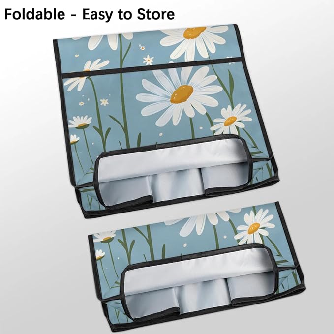 cfpolar Kitchen Aid Mixer Cover Compatible with 6-8 Quarts White Daisy Flower Plant Stand Mixer Cover Kitchen Aid Mixers Accessories Appliance Organizer Bag Dust Covers with Zipper Pocket