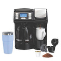 Hamilton Beach FlexBrew Trio 2-Way Coffee Maker Compatible with K-Cup Pods or Grounds Combo Single Serve &amp Full 12c Pot Black - Fast Brewing (49902)