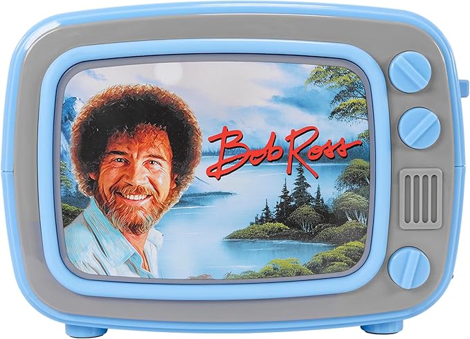 Uncanny Brands Bob Ross Retro TV Toaster with Light Up Frame Two Slice Model with Bob Ross Artwork Themed Kitchen Appliance