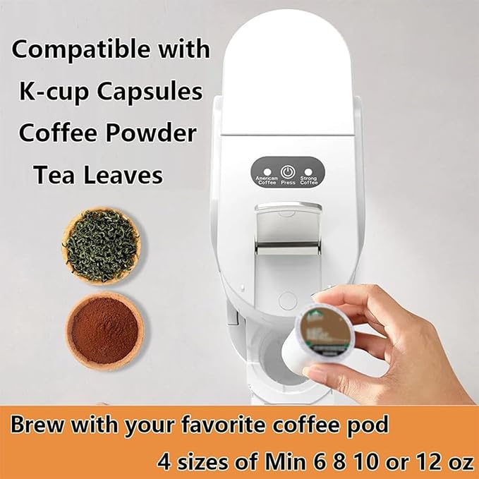 Capsule Coffee Machine Mini Espresso Machine Smart Dual Mode with 3000l Water Tank 3 Height Adjustable Cup Holder(119/143/175mm) for K-Cup Capsules Cappuccino