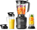 nutribullet® SmartSense Blender Combo 1400W 64oz Pitcher 32oz &amp 24oz Cups 5-Speed Smoothies Ice and Frozen Fruit Nut Milk Soup Gunmetal Gray NBF50700