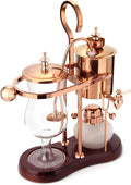 Diguo Belgian/Belgium Luxury Royal Family Balance Syphon Coffee Maker Siphon Brewer Elegant Design Retro-Style (Polished Rose Gold)