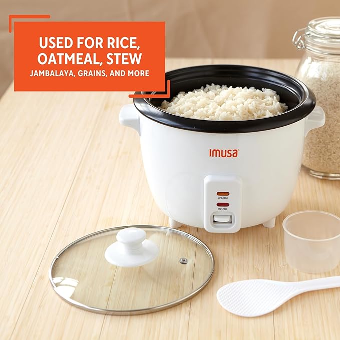 IMUSA 10cup Electric Ceramic Rice Cooker White