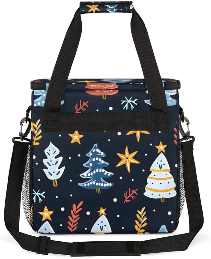 Mystical Tree Coffee Maker Carrying Bag Christmas Festivals Travel Storage Bag Compatible with K-Mini or K-Mini Plus Single Serve Coffee Brewer Carrying Case with Multiple Pockets &amp Shoulder Str