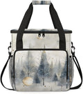 Xmas Tree Coffee Maker Carrying Bag Abstract Tree Travel Storage Bag Compatible with K-Mini or K-Mini Plus Single Serve Coffee Brewer Carrying Case with Multiple Pockets &amp Shoulder Strap