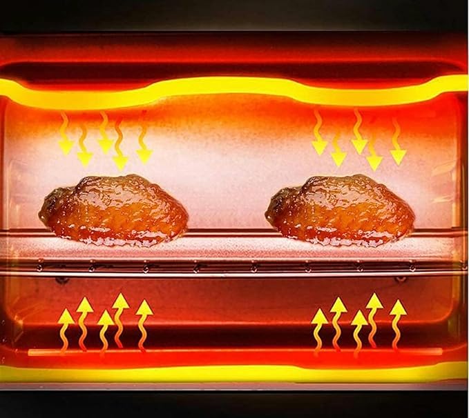 AMNOOL Automatic Mini Oven12L Electric Oven Multifunction Baking Machine 1000W Cake Pizza Oven 30 Minutes Timing Kitchen Convection Oven Aesthetic and Practical-1*