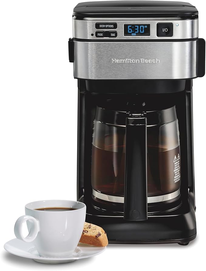 Hamilton Beach 12 Cup Programmable Coffee Maker FrontFill Drip Coffee Maker