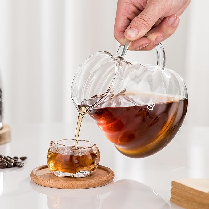 Coffee Pour Over Set – Complete Pour Over Coffee Maker with Dripper 40Filters and Metal Stand – Portable &amp Stylish V60 Style Drip Coffee Brewer