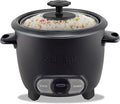 Courant Rice Cooker 8-Cup (Cooked) Removable Non-Stick Bowl One Touch Rice Cooker Black
