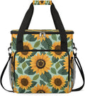 Sunflowers Green Leaves Coffee Maker Travel Bag for K-Mini or K-Mini Plus Single Serve Coffee Brewer Portable Storage Tote Case for Tarvel