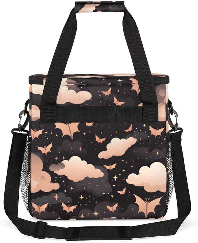Magical Bat Coffee Maker Carrying Bag Glowing Bat Travel Storage Bag Compatible with K-Mini or K-Mini Plus Single Serve Coffee Brewer Carrying Case with Multiple Pockets &amp Shoulder Strap