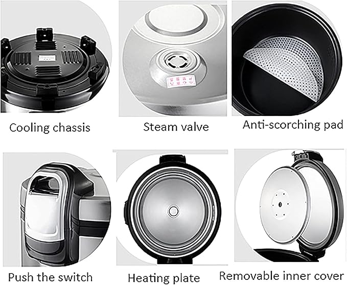 Stainless Steel Rice Cooker Household/Commercial Slow Cooker/Insulation Pot Non-Stick Inner Pot(20L) ()