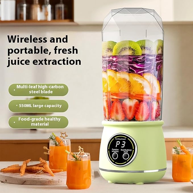 Personal Blender With Portable &amp Cordless 550ml Cordless Fruit Blender Travel Smoothies Maker Leakproof Material For Fruits Vegetables Travel Office Gym Camping