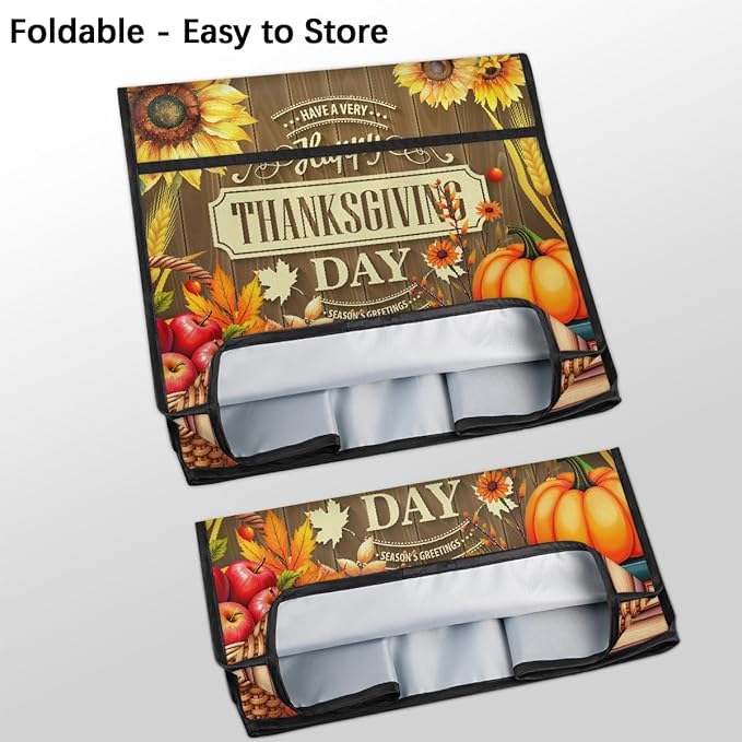 cfpolar Kitchen Aid Mixer Cover Compatible with 6-8 Quarts Thanksgiving Sunflower Pumpkin Apples Stand Mixer Cover Kitchen Aid Mixers Accessories Appliance Organizer Bag Dust Covers with Zipper Pocket