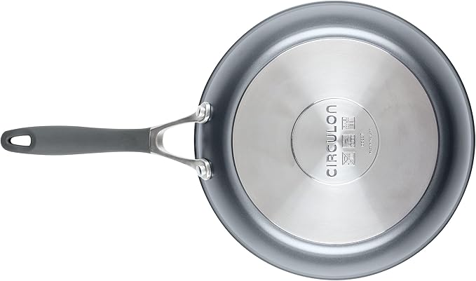 Circulon A1 Series with ScratchDefense Technology Nonstick Induction Frying Pans/Skillets with Lids Metal Utensil Safe Skillet Set w/Lid (8.5 10 &amp 12) - Graphite
