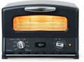 Countertop Toaster Oven Compact Kitchen Appliance with Graphite Heating Technology Black