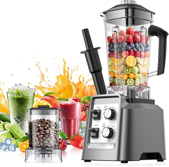 Blender for Smoothies Blender with 68Oz. Pitcher &amp 20Oz. Grinder 28000 RPM Blenders for Kitchen Ice Crushing Frozen Fruits Blending