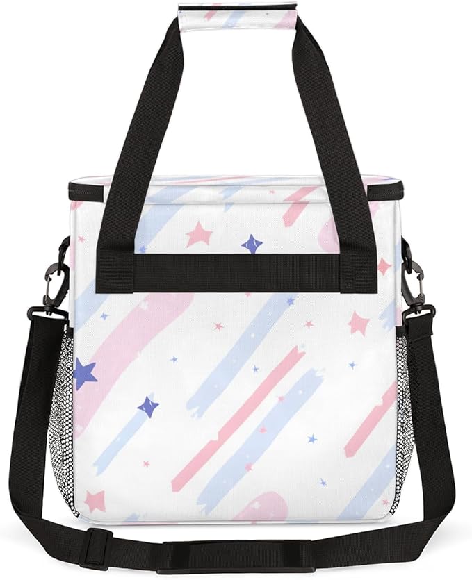 star Coffee Maker Carrying Bag Pink Blue Portable Travel Storage Tote Bag Compatible with K-Mini or K-Mini Plus Single Serve Coffee Brewer Carrying Case with Multiple Pockets &amp Shoulder Strap