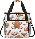 Dreamy Gingerbread Man Coffee Maker Carrying Bag Travel Storage Bag Compatible with K-Mini or K-Mini Plus Single Serve Coffee Brewer Carrying Case with Multiple Pockets &amp Shoulder Strap