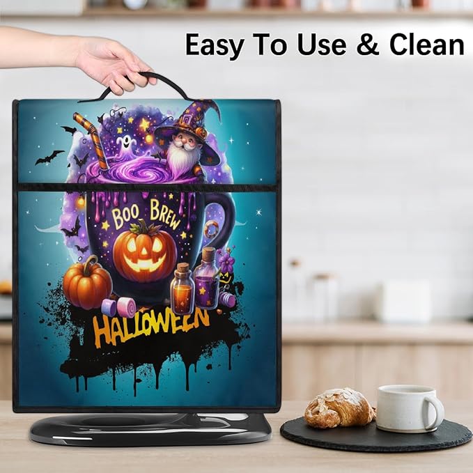 cfpolar Kitchen Aid Mixer Cover Compatible with 6-8 Quarts Halloween Potion Goblin Pumpkin Stand Mixer Cover Kitchen Aid Mixers Accessories Appliance Organizer Bag Dust Covers with Zipper Pocket
