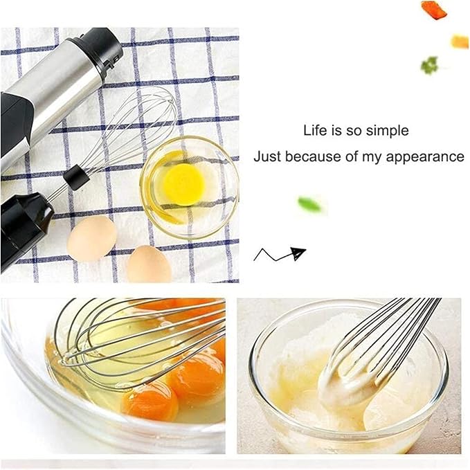 800W 4-in-1 Multi-function Immersion Hand Blender Stick Blender with Chopping Bowl Milk Frother Egg Whisk Beaker for Food/Smoothies/Soups BPA-Free