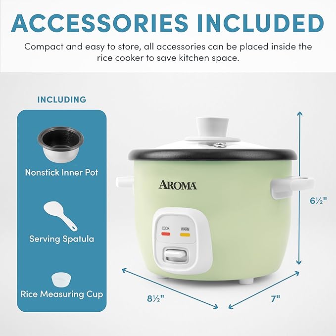 AROMA® Housewares Mini Rice &amp Grain Cooker and Waffle Maker Bundle - Cook Rice Grains and Make Waffles Paninis and Donuts | Includes 4-Cup (Cooked) Rice Cooker and 3-in-1 Swap &amp Flip Waffl