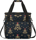 Oil Painting Tree Christmas Coffee Maker Carrying Bag Travel Storage Bag Compatible with K-Mini or K-Mini Plus Single Serve Coffee Brewer Carrying Case with Multiple Pockets &amp Shoulder Strap