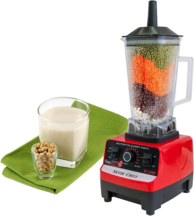 Professional Countertop Blender 4500W High Speed Power Blender for Shakes and Smoothies with 2L Containers 2 BPA Free Cups Red
