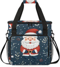 Mystical Santa Claus Coffee Maker Carrying Bag Glitter Santa Claus Travel Storage Bag Compatible with K-Mini or K-Mini Plus Single Serve Coffee Brewer Carrying Case with Pockets &amp Shoulder Strap