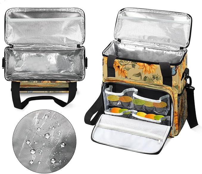 Butterfly Sunflower Prints Coffee Maker Carrying Bag for Keurig K-Mini or K-Mini Plus Storage Portable Coffee Maker Travel Bag