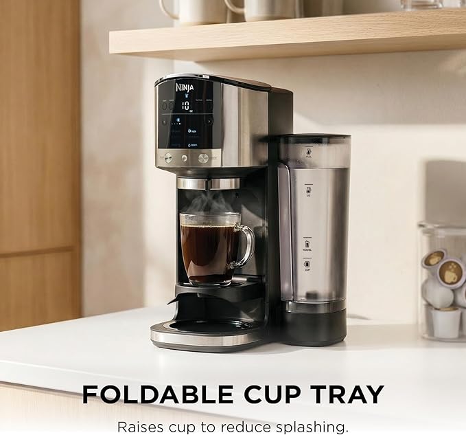 Ninja DualBrew Coffee Maker | Brew Coffee Grounds &amp Pods | Brew Classic Rich Over Ice &amp Cold Brew | Brew Single-Serve Cup to Full 12-Cup Carafe | Stainless Steel | GP161
