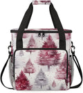 Christmas Tree Coffee Maker Carrying Bag Graffiti Tree Travel Storage Bag Compatible with K-Mini or K-Mini Plus Single Serve Coffee Brewer Carrying Case with Multiple Pockets &amp Shoulder Strap