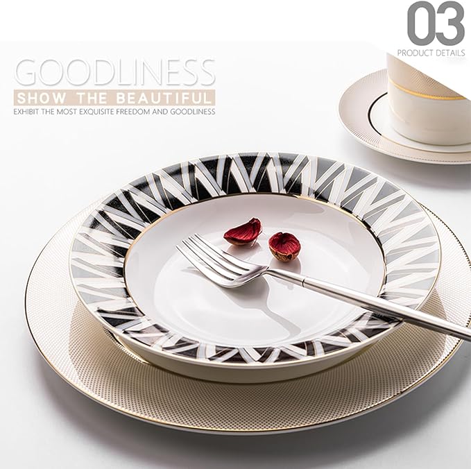 24-piece dinnerware sets dishes set for 6 porcelain dinnerware set bone china dinnerware set wedding family gathering hotel banquet Gift for mom
