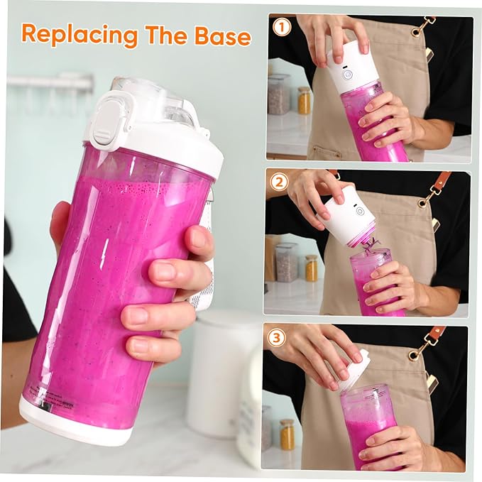 Cabilock Compact Juicer Portable Fruit Blender Rechargeable Mini Juicer Machine Fresh Juice Cup Cordless