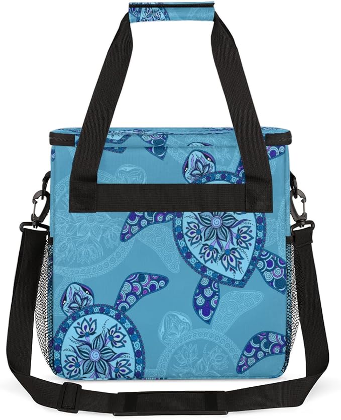 Turtle Pattern Art Coffee Maker Carrying Bag for Keurig K-Mini or K-Mini Plus Storage Portable Coffee Maker Travel Bag