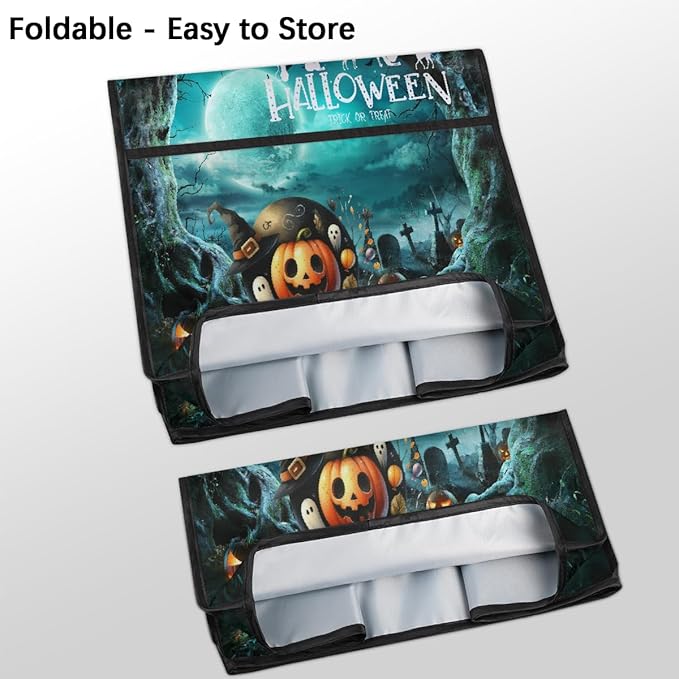 cfpolar Kitchen Aid Mixer Cover Compatible with 6-8 Quarts Halloween Pumpkin Ghosts Green Forest Stand Mixer Cover Kitchen Aid Mixers Accessories Appliance Organizer Bag Dust Covers with Zipper Pocket