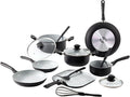 IMUSA Nonstick Ceramic Cookware Set 14-Piece with Soft-Touch Handles Aluminum Black