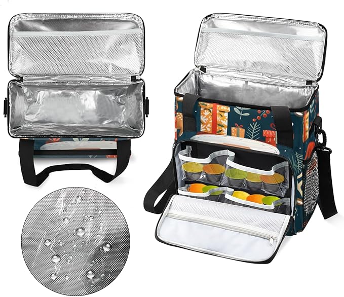 Glowing Santa Claus Coffee Maker Carrying Bag Portable Travel Storage Tote Bag Compatible with K-Mini or K-Mini Plus Single Serve Coffee Brewer Carrying Case with Multiple Pockets &amp Shoulder Str