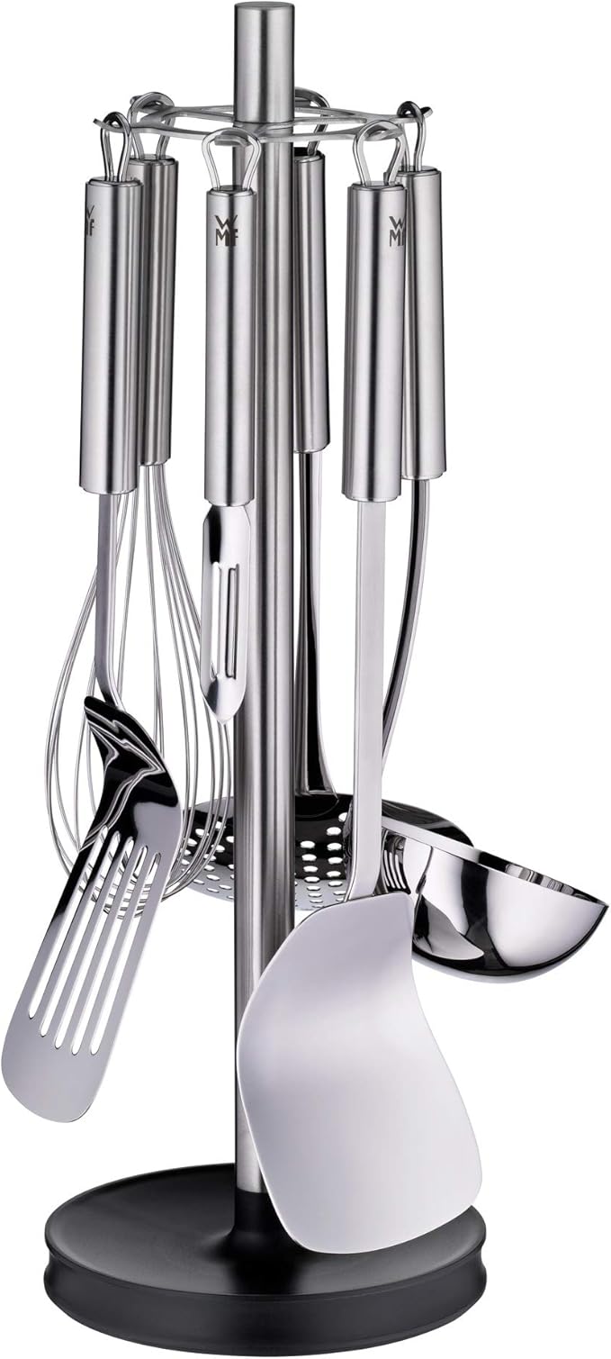 WMF Kitchen Tool Set 7-Piece Plus Cromargan Stainless Steel Silicone Partly Matt